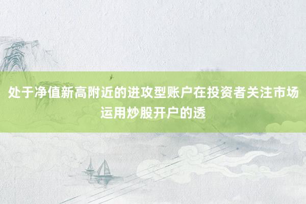 处于净值新高附近的进攻型账户在投资者关注市场运用炒股开户的透