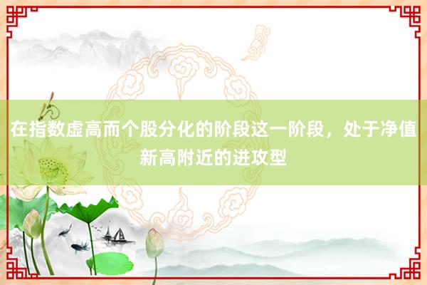 在指数虚高而个股分化的阶段这一阶段，处于净值新高附近的进攻型